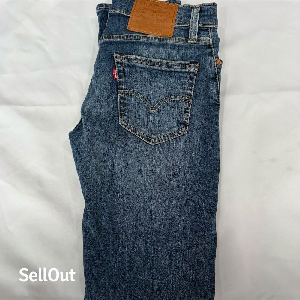 Levi's 511 Men's Blue Denim Jeans Size 32 Straight Fit 5-Pocket